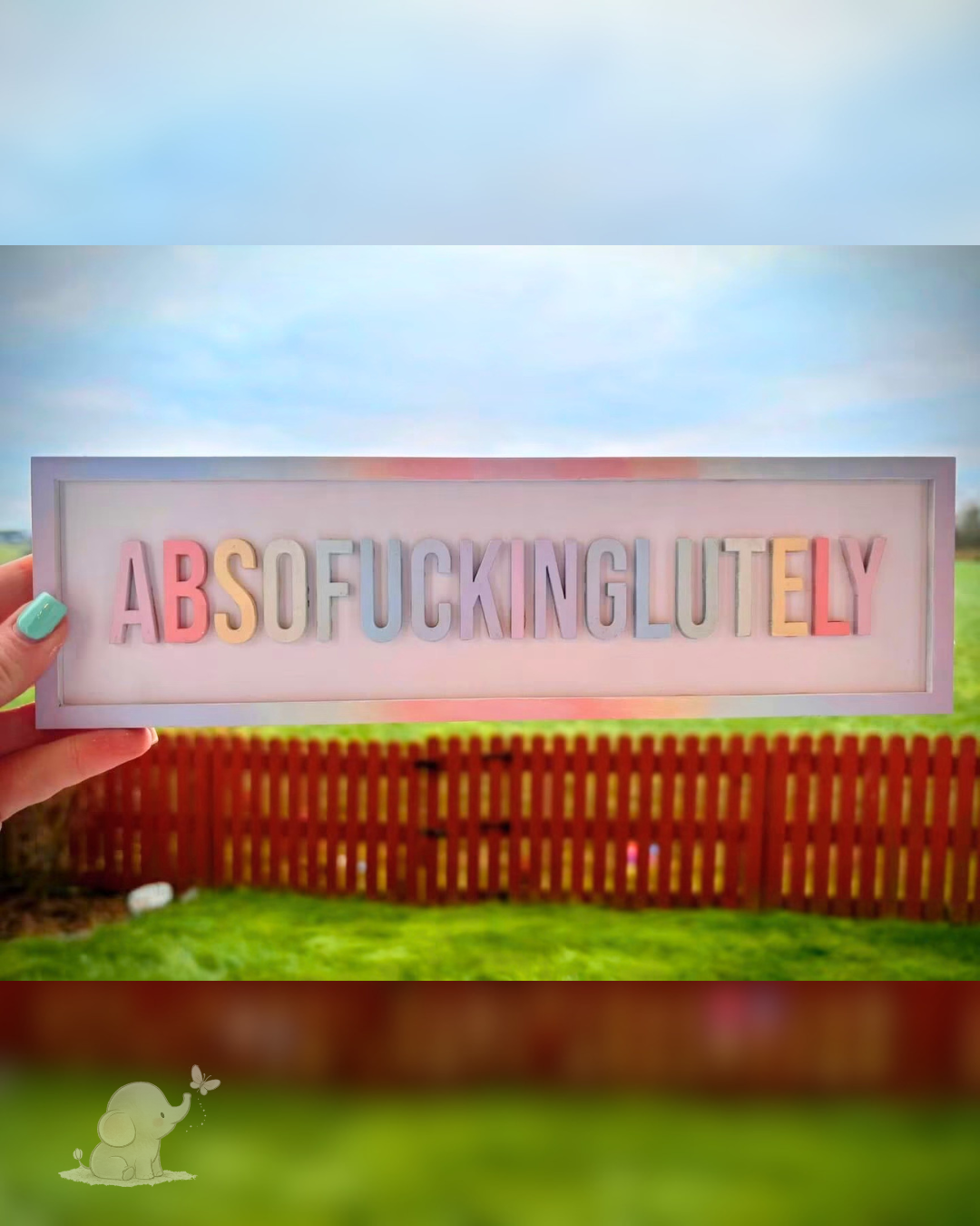 Absof*ckinglutely wall plaque