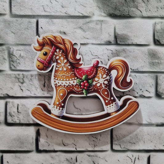 Rocking horse Christmas bauble