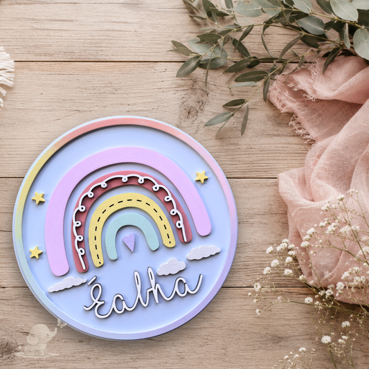 Personalised Rainbow Name Plaque