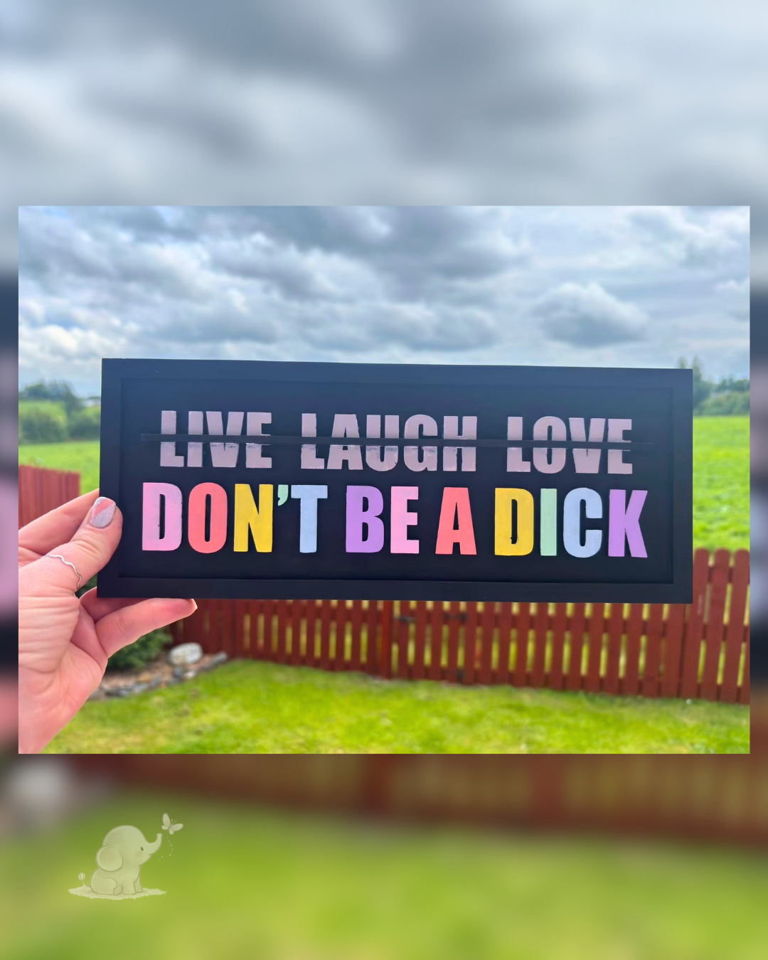 The anti-Live Laugh Love wall plaque