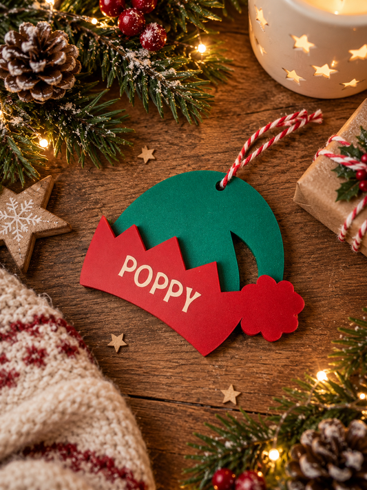 Elf hat Christmas tree decoration